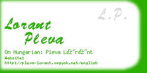 lorant pleva business card